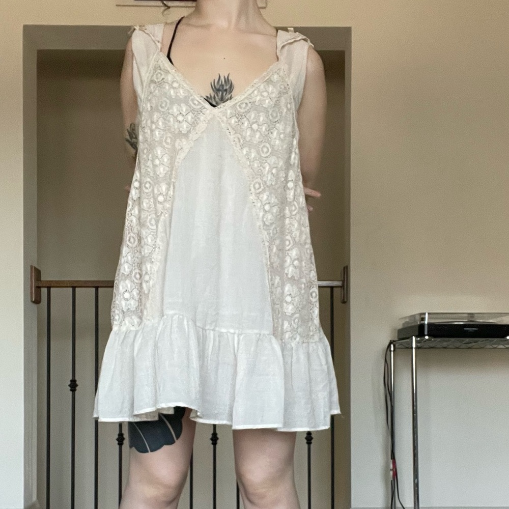 Reversible knit shift boho dress